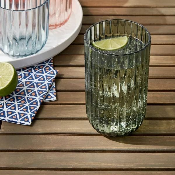 16oz Plastic Ribbed Tall Tumbler thumbnail 2