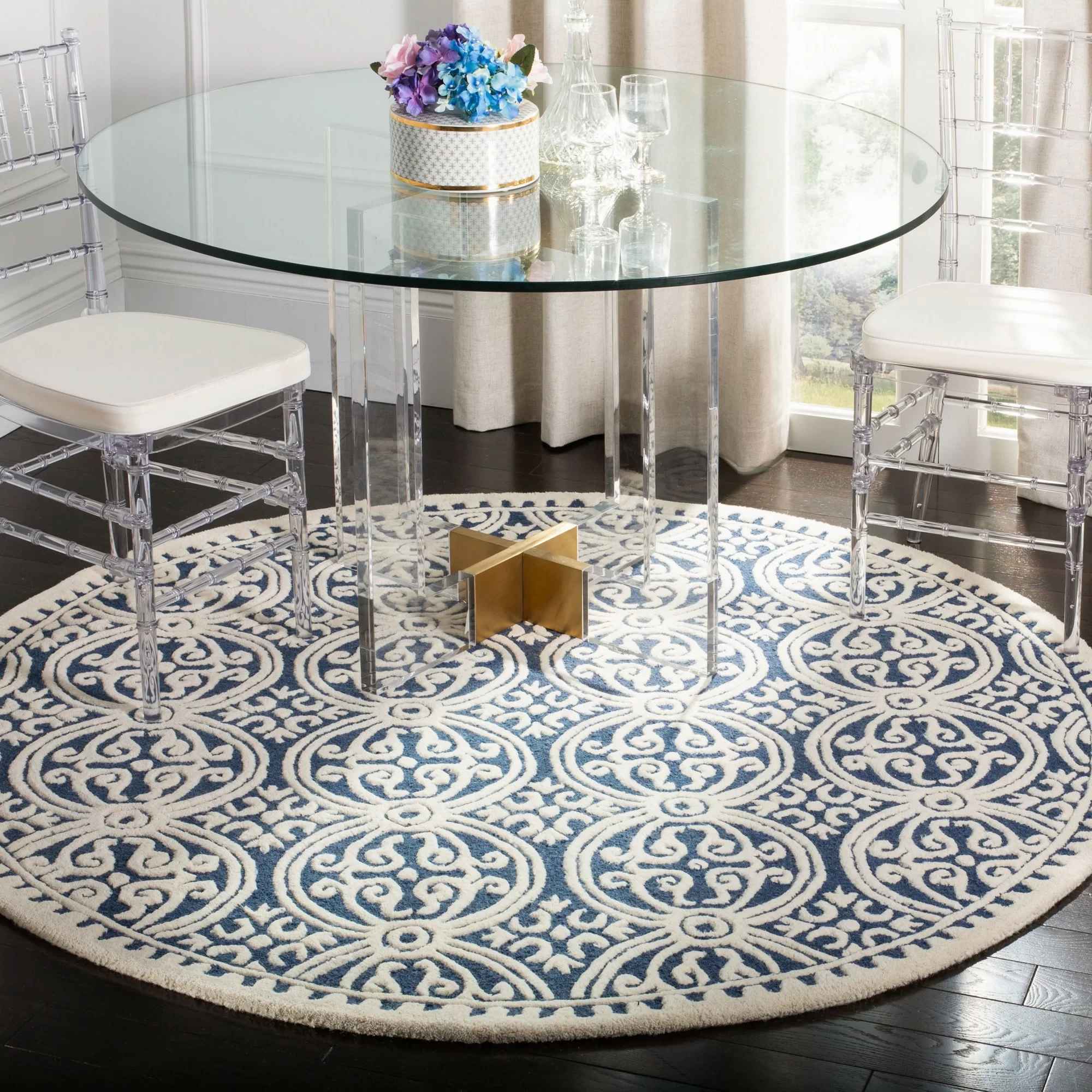 Sadik Hand Tufted Wool Geometric Rug-4' thumbnail 2