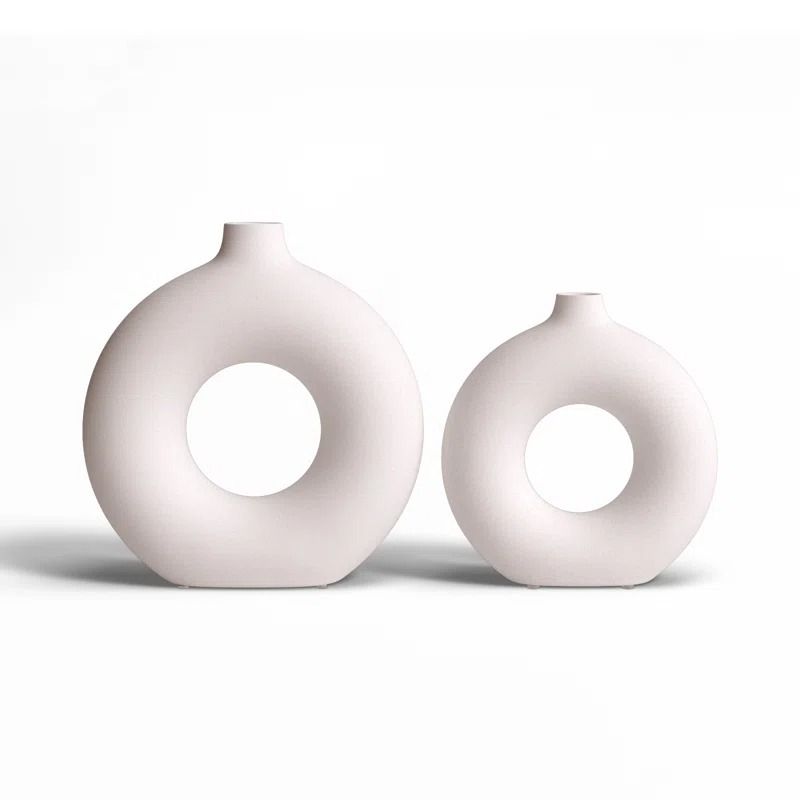 Aionna Ceramic Table Vase (Set of 2) Birch Lane™ thumbnail 3