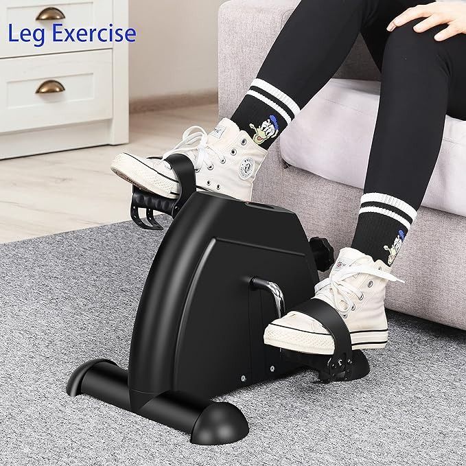 Pedal Exerciser Mini Exercise Bike for Leg and Arm Cycling Recovery Exercise Low Resistance Portable Bike thumbnail 2