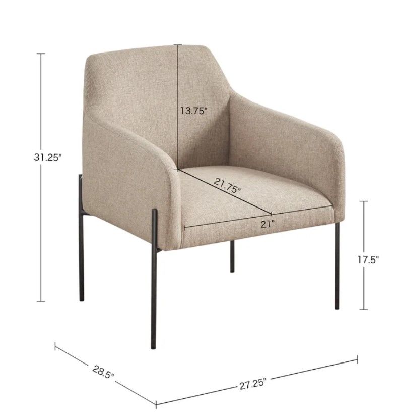 Caidenn Upholstered Armchair thumbnail 4