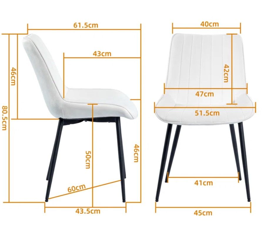 Birkland Velvet Upholstered Metal Side Chair thumbnail 3