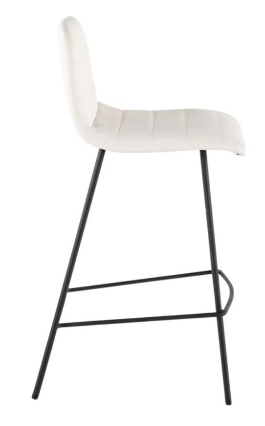 Upholstered 25.5'' Counter Stool with Metal Frame thumbnail 4