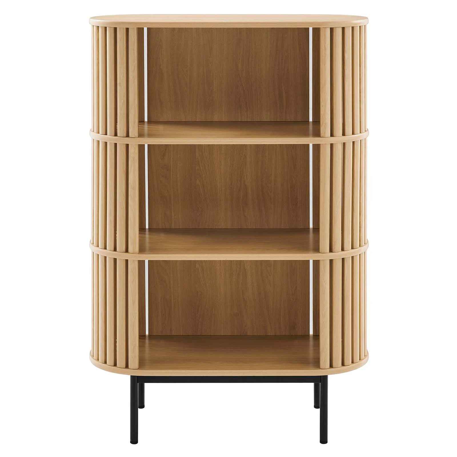 Bayla Three Tier Display Cabinet Oak thumbnail 3