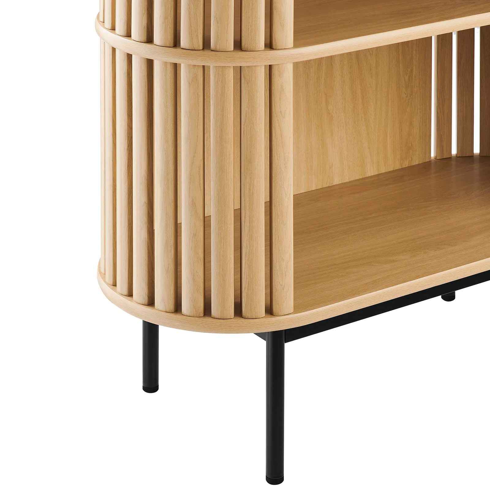 Bayla Three Tier Display Cabinet Oak thumbnail 6