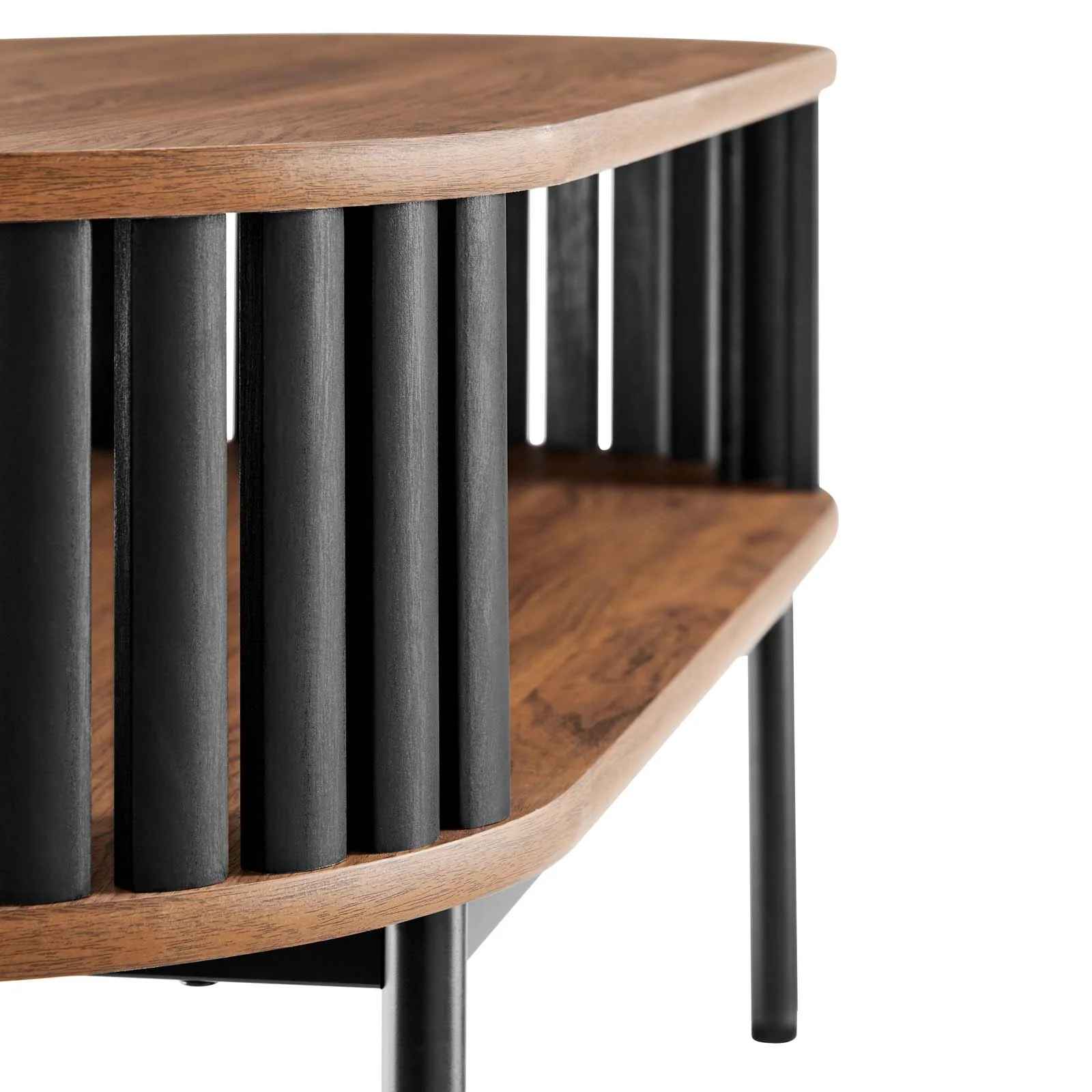 Bayla Wood Coffee Table Walnut Black thumbnail 5