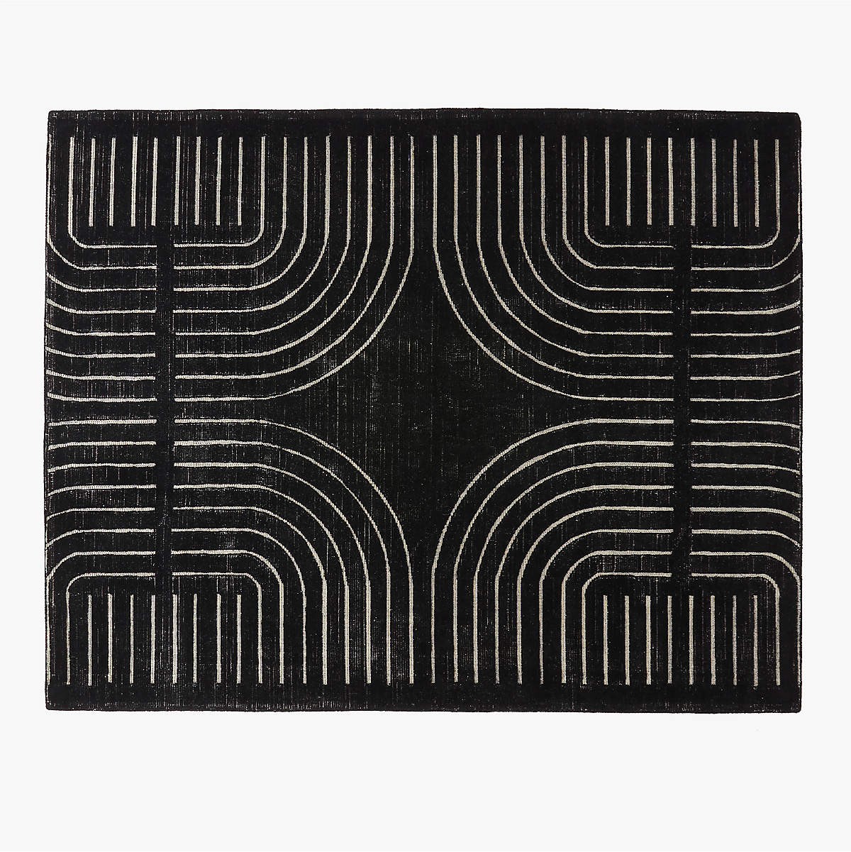 ASTI BLACK AND WHITE HAND TUFTED NEW ZEALAND WOOL AREA RUG thumbnail 2
