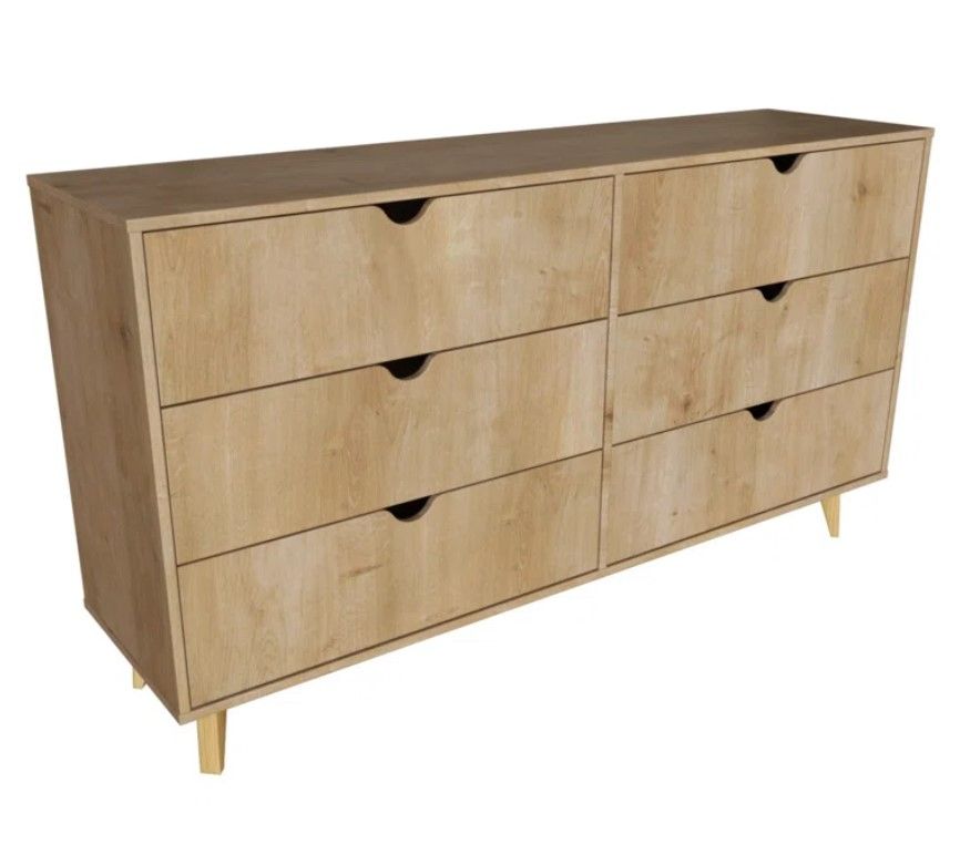 6 Drawer Dresser_Natural thumbnail 2