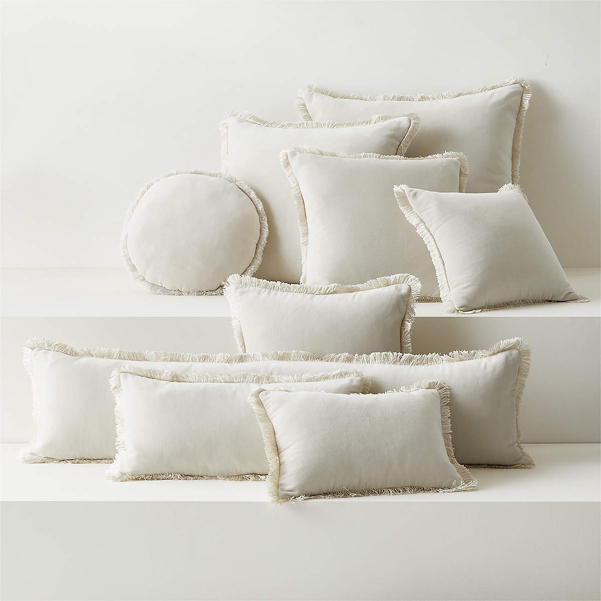Bettie Warm White Velvet Throw Pillow Cover 18"x18" thumbnail 2