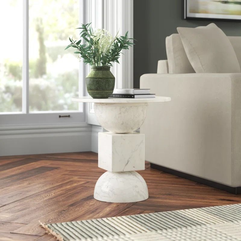 Mod Marble Print Side Table thumbnail 2