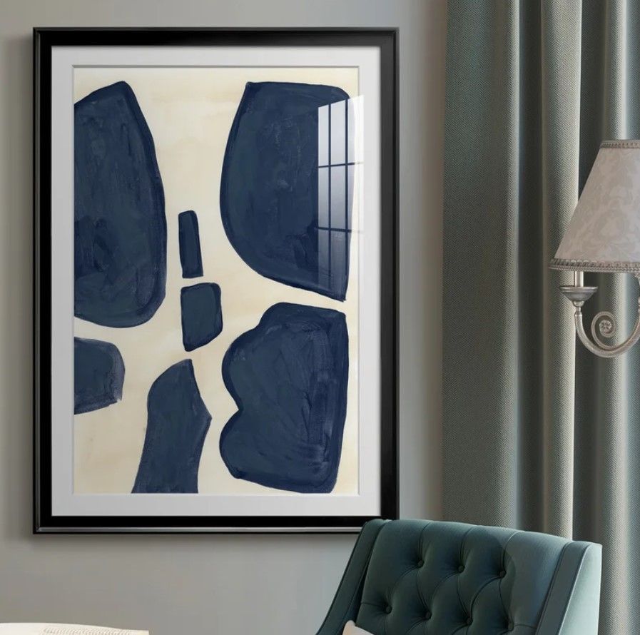 Blue Pieces II Picture Frame Print thumbnail 2