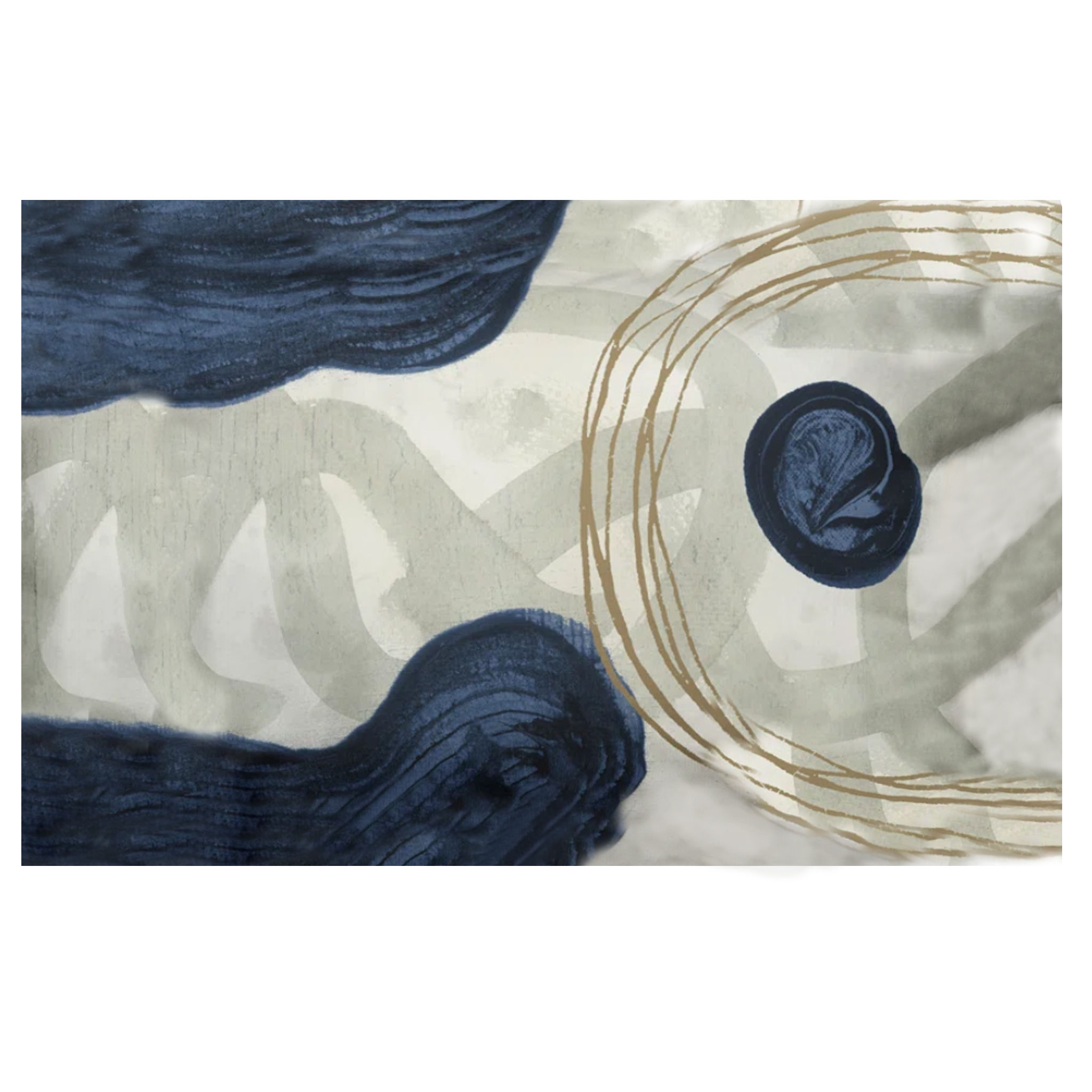 Abstract Spun Polyester Throw Pillow thumbnail 3