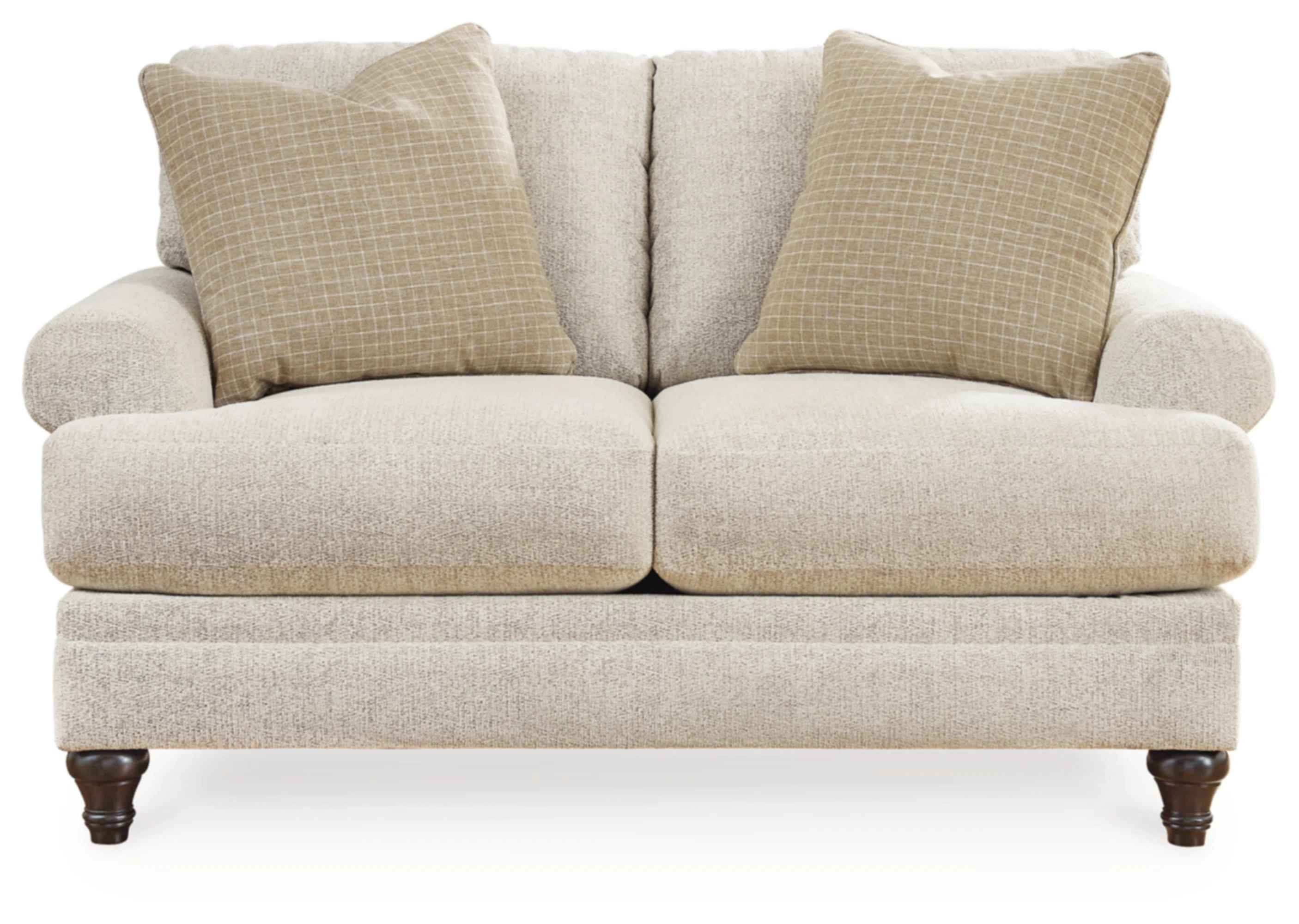 Rolled Arm Loveseat with Reversible Cushions thumbnail 3