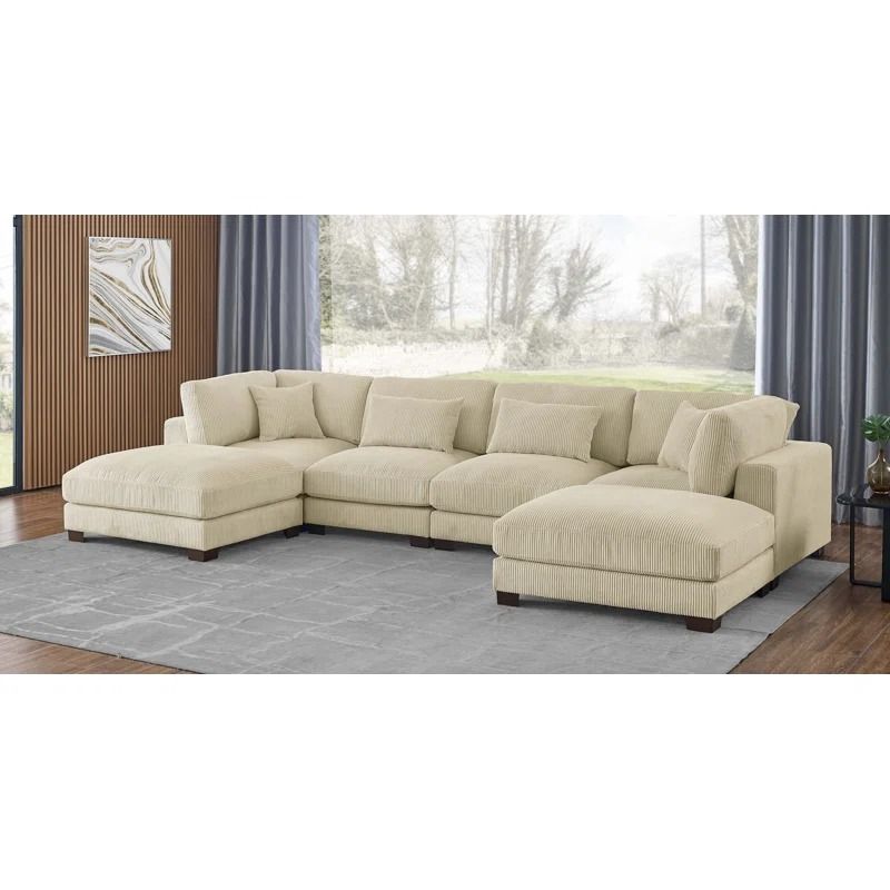 Andreco 6 Piece Corduroy Sectional thumbnail 2