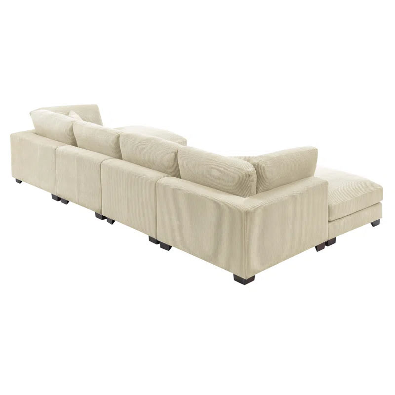 Andreco 6 Piece Corduroy Sectional thumbnail 4