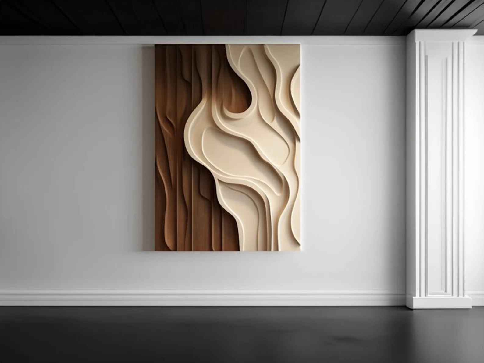 Wave Strip Decorative Wooden Wall Art thumbnail 3