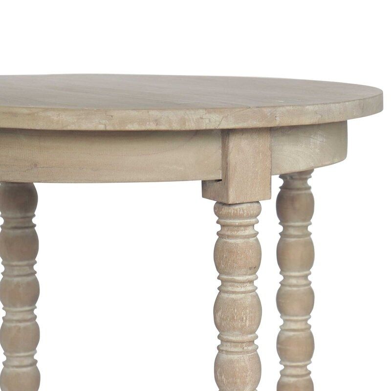 Baen Round Solid Wood End Table thumbnail 3