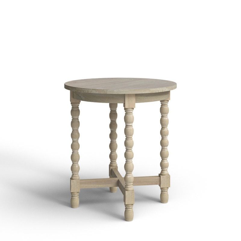 Baen Round Solid Wood End Table thumbnail 4