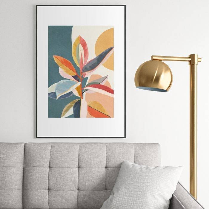 Colorful Branching Out 01 Framed Art Print thumbnail 2