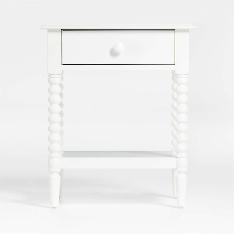 Jenny Lind White Wood Spindle Kids Nightstand with Drawer thumbnail 2