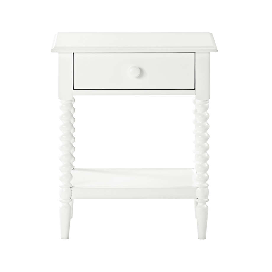 Jenny Lind White Wood Spindle Kids Nightstand with Drawer thumbnail 3