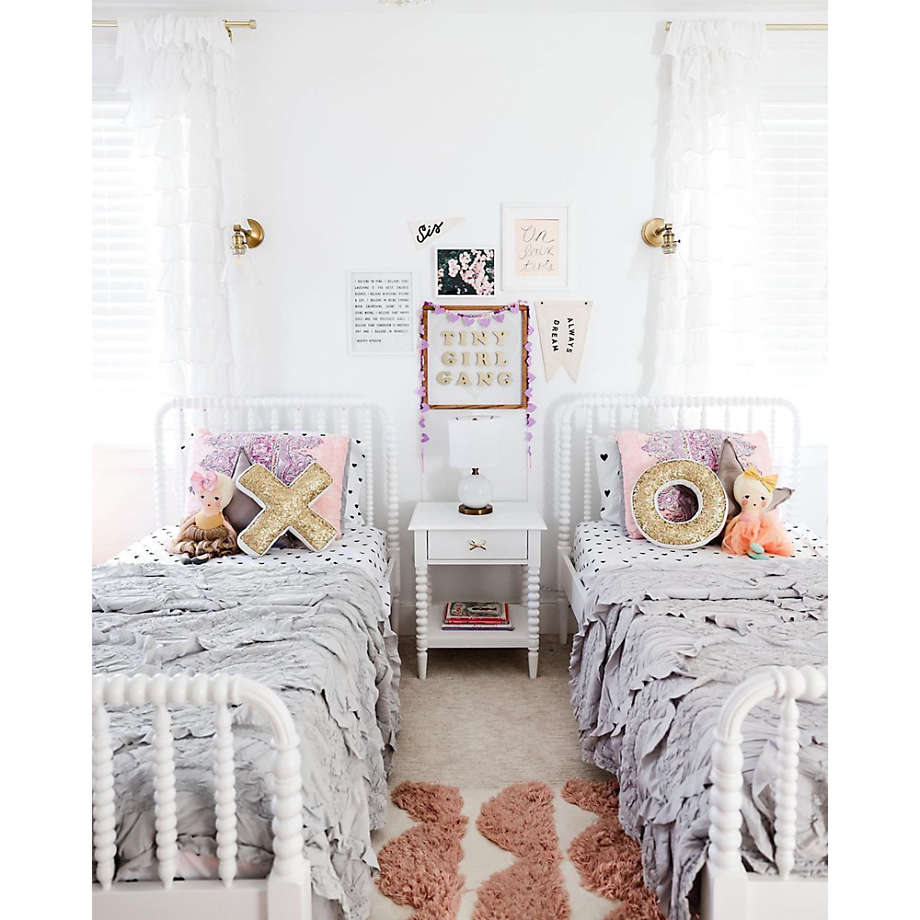 Jenny Lind White Wood Spindle Kids Nightstand with Drawer thumbnail 4