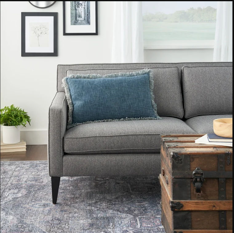 Fringed Cotton Throw Pillow thumbnail 2