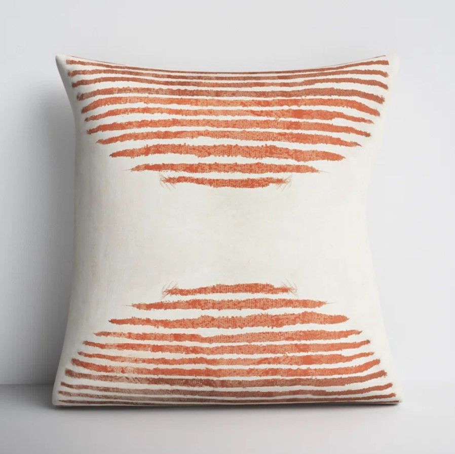 Maxey Striped Reversible Throw Pillow thumbnail 2