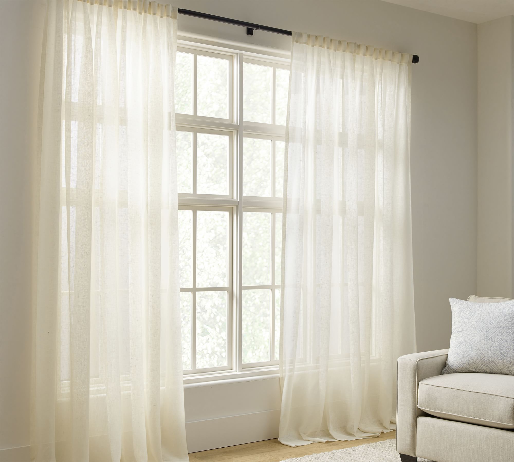 Emery Linen Sheer Curtain thumbnail 2