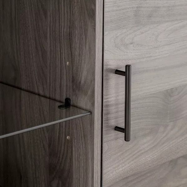 2 Door Mid-Century Modern Wood Storage TV Stand thumbnail 3