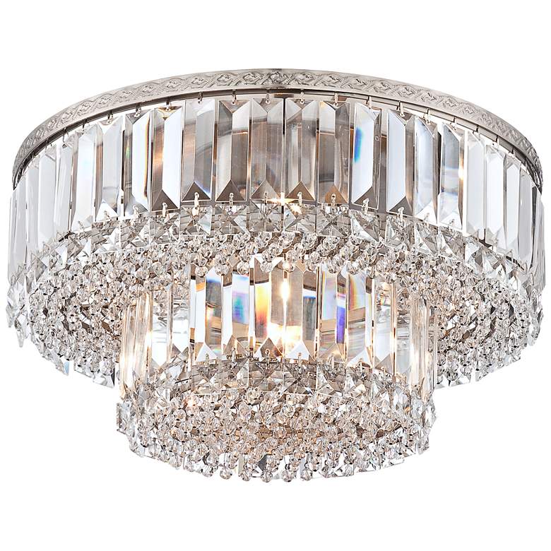 Vienna Full Spectrum Magnificence Nickel and Crystal Ceiling Light thumbnail 3