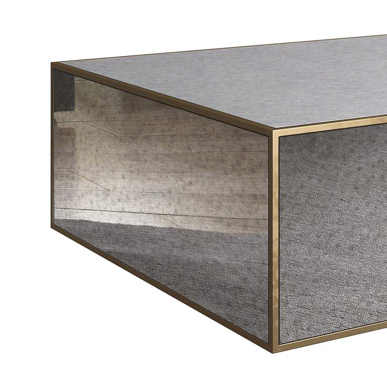 Lana Antique Mirrored Coffee Table thumbnail 4