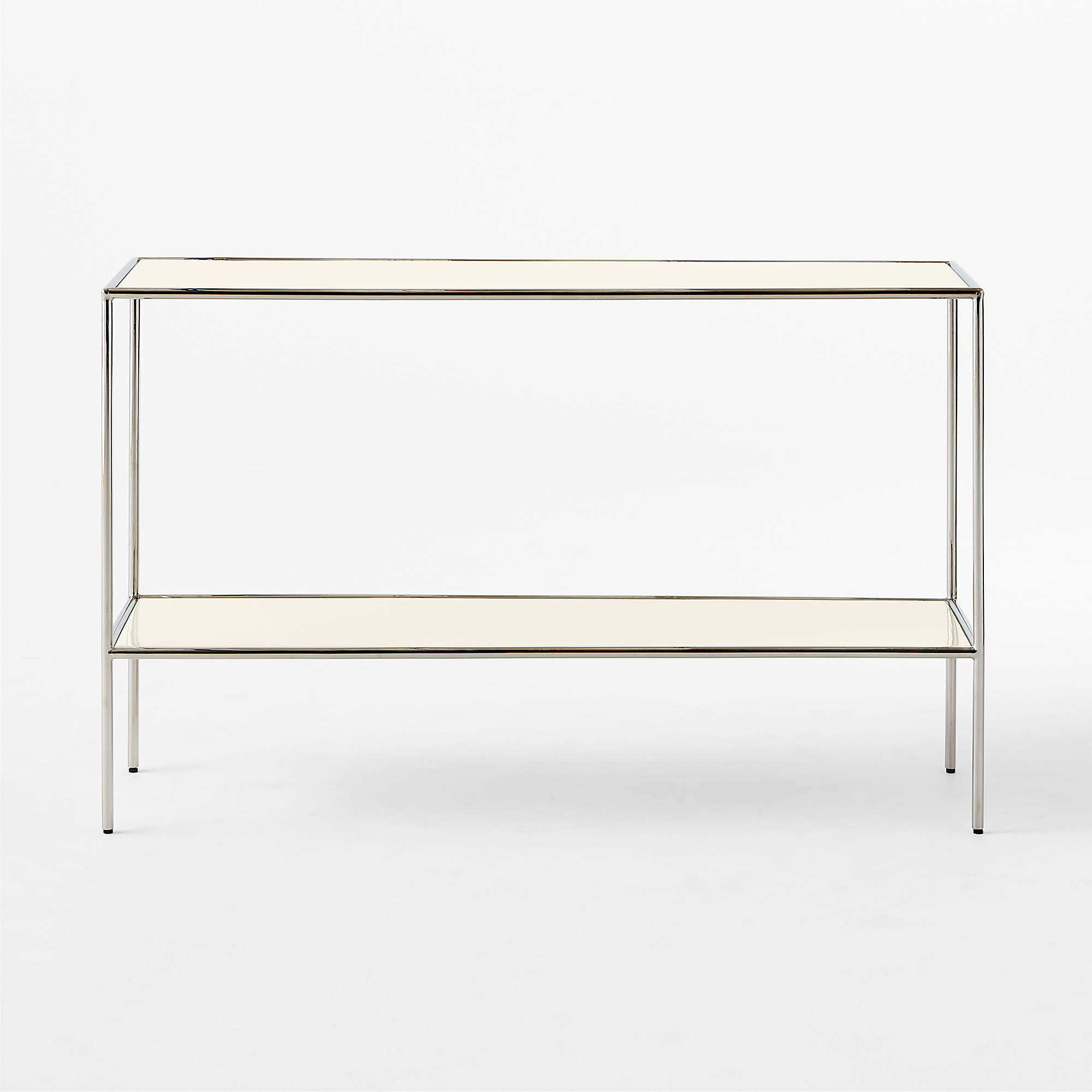 Crain Ivory Enameled Metal Console Table thumbnail 3