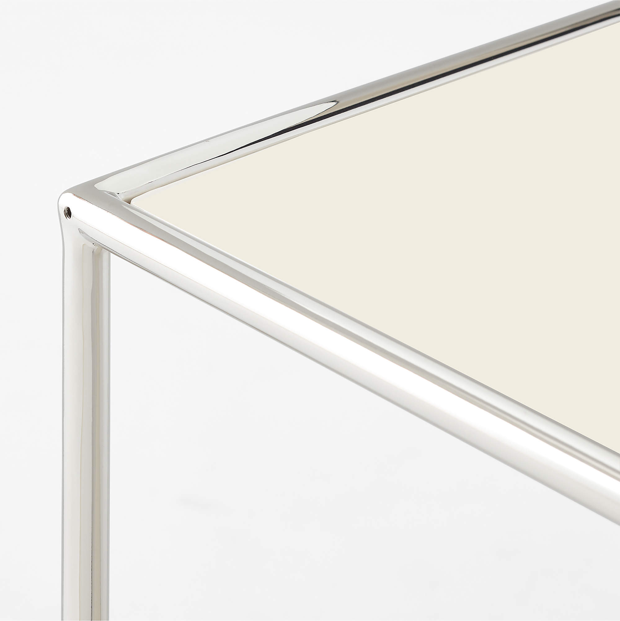Crain Ivory Enameled Metal Console Table thumbnail 5