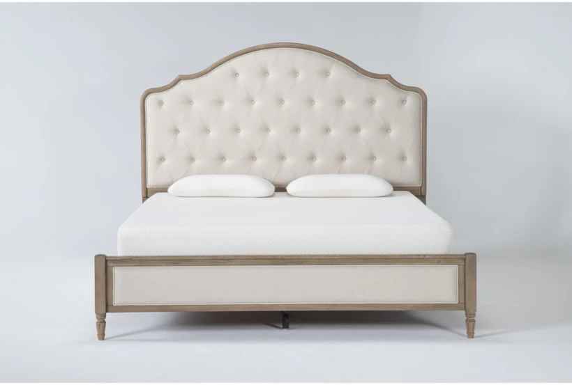 Deliah King Upholstered and Wood Platform Bed-King thumbnail 3