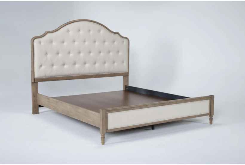 Deliah King Upholstered and Wood Platform Bed-King thumbnail 4