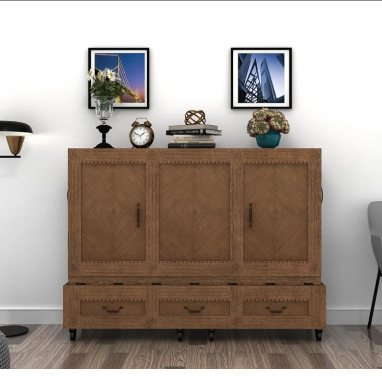 Imperial Queen Solid Wood Rolling Cabinet Bed thumbnail 2