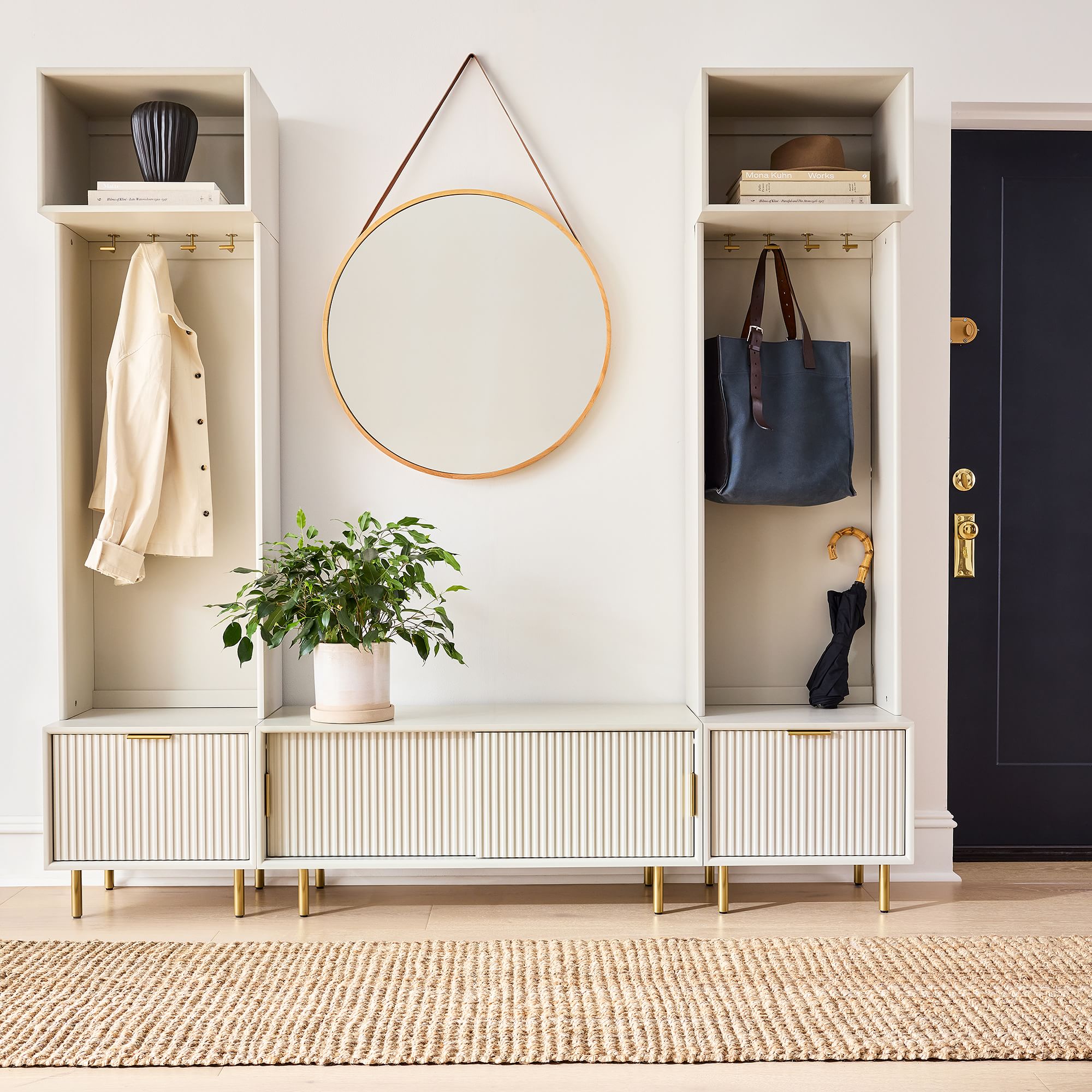 Modern Hanging Round Wall Mirror thumbnail 4