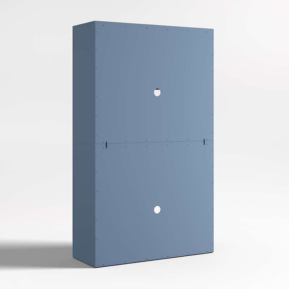 Ever Simple Modular Slate Blue Wood Kids Open Bookcase thumbnail 3
