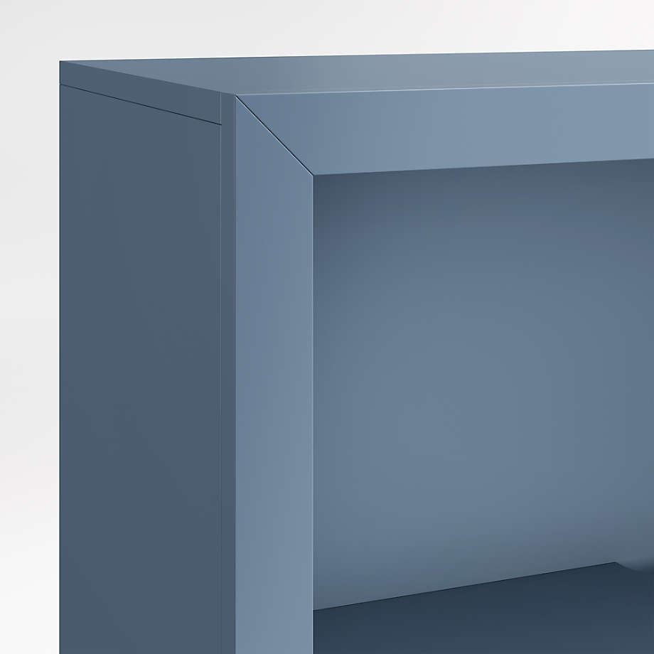 Ever Simple Modular Slate Blue Wood Kids Open Bookcase thumbnail 5