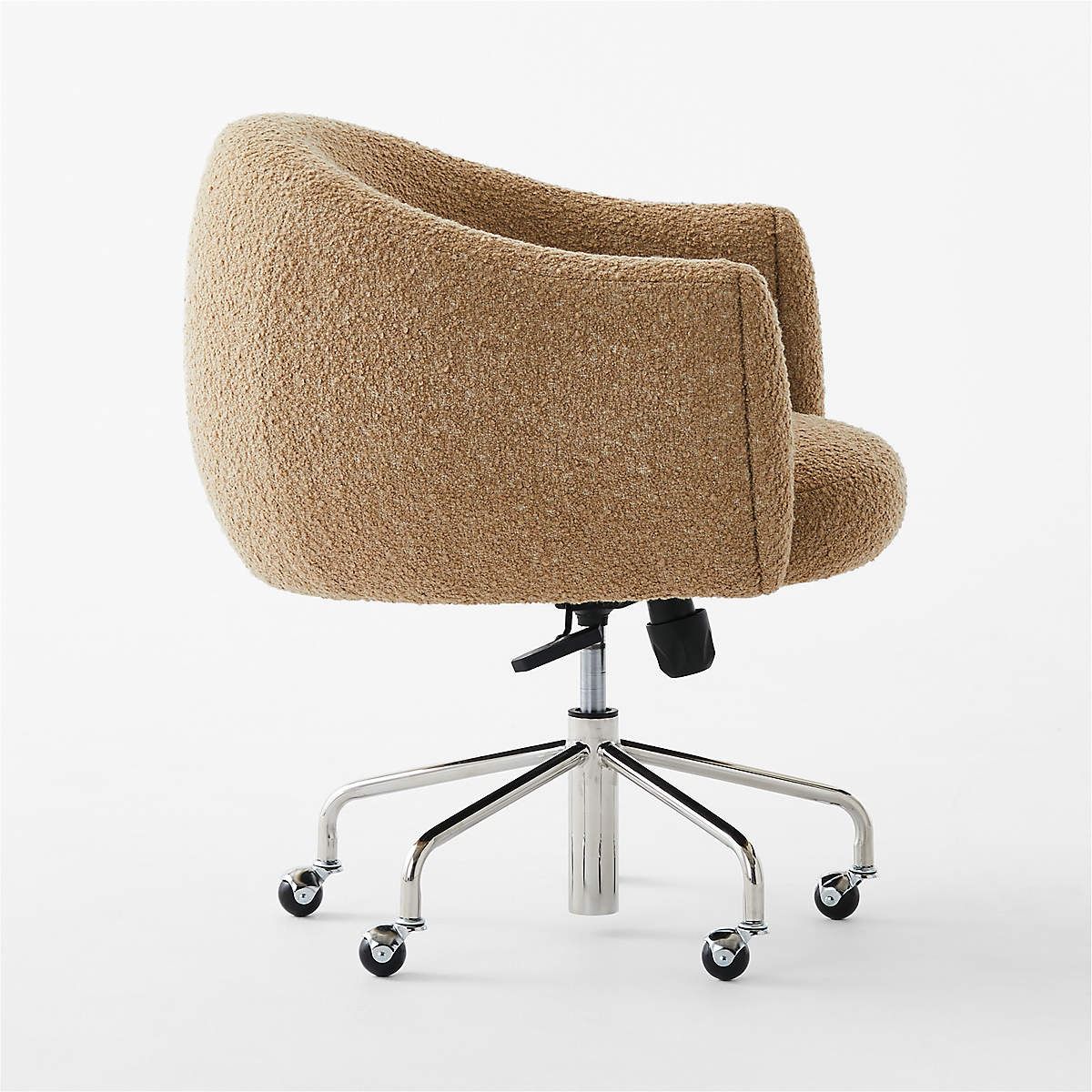 Ellessi Camel Boucle Swivel Office Chair thumbnail 2