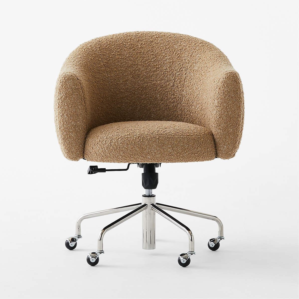 Ellessi Camel Boucle Swivel Office Chair thumbnail 3