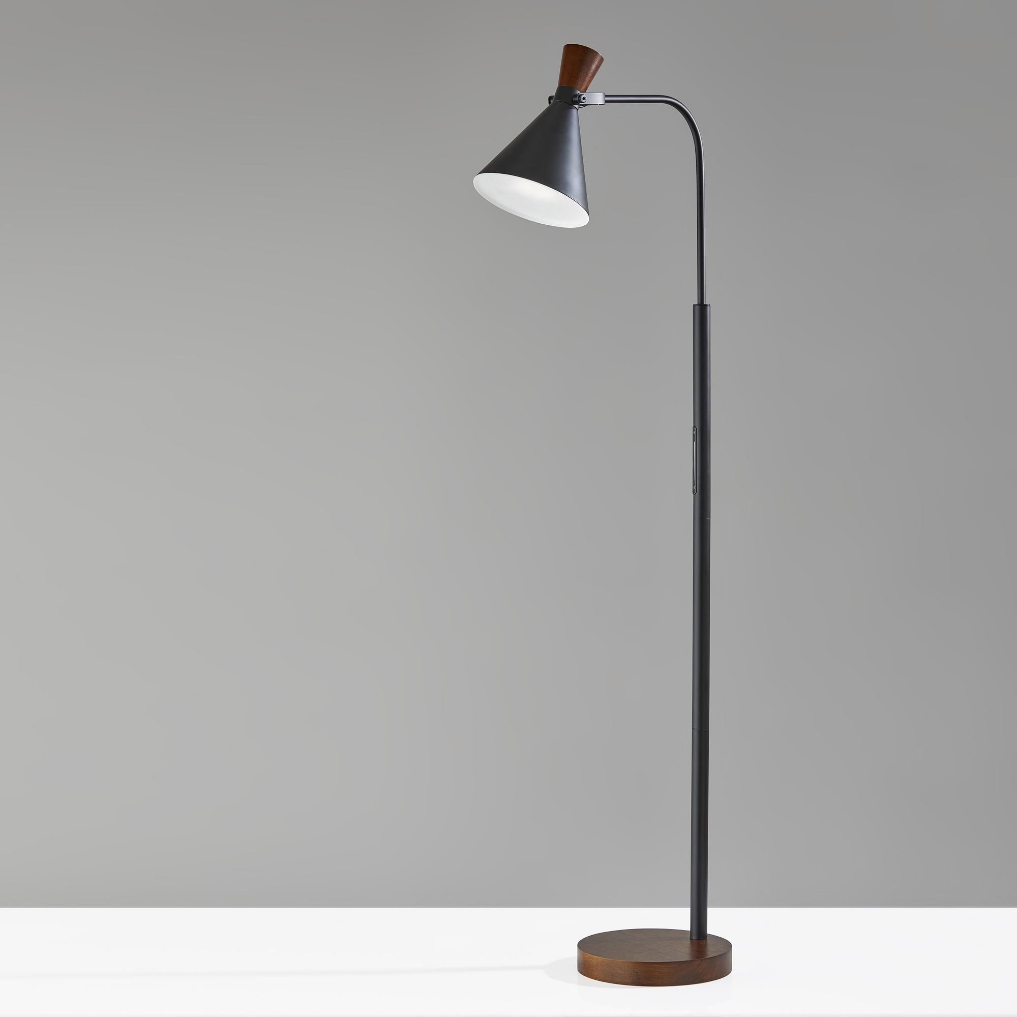 Walnut LED Task Floor Lamp thumbnail 2
