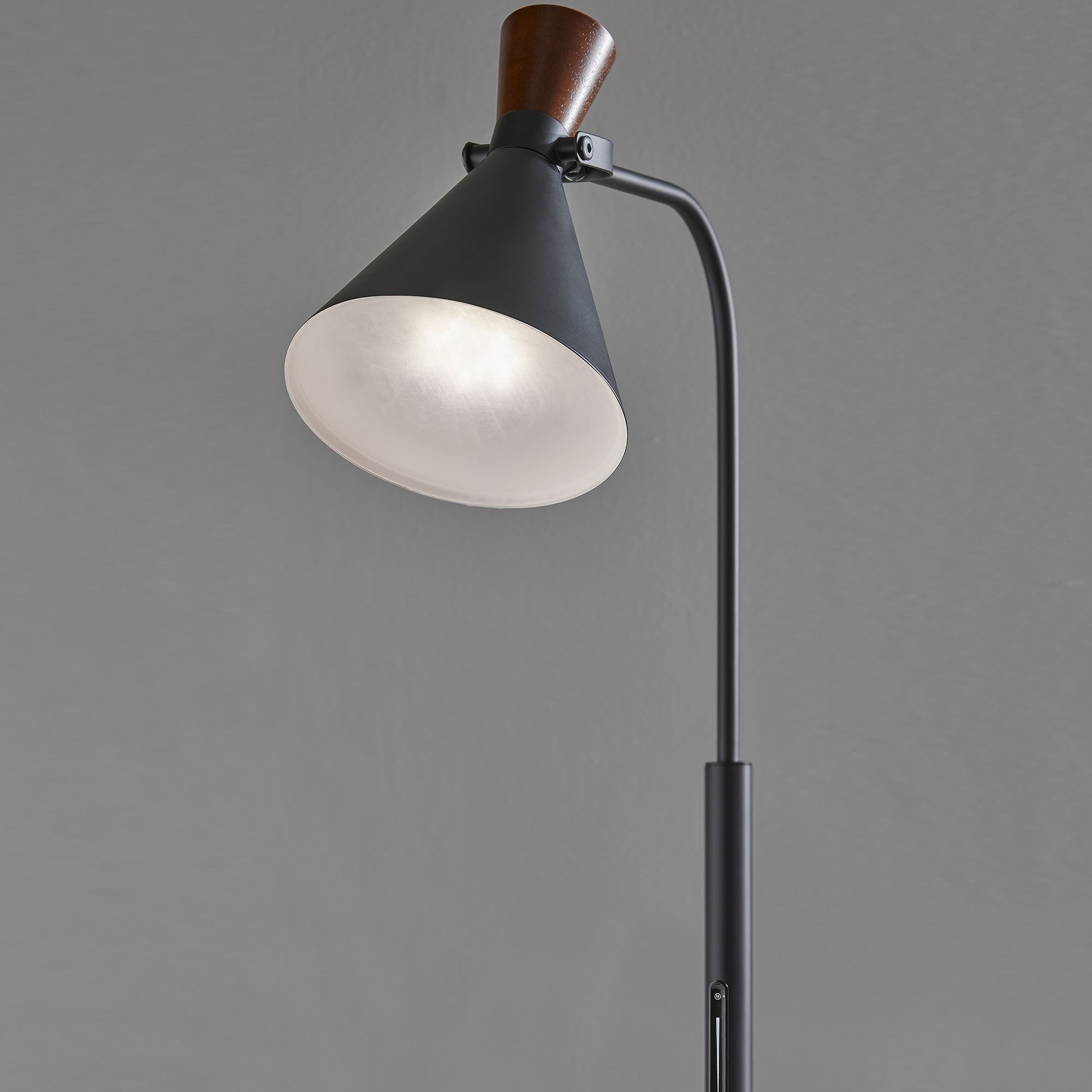 Walnut LED Task Floor Lamp thumbnail 4