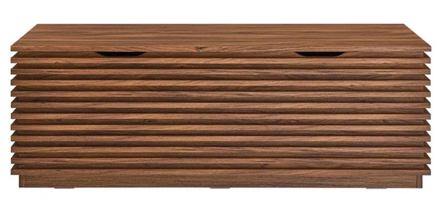 Modway Render 47" Wood Grain Storage Bench thumbnail 2