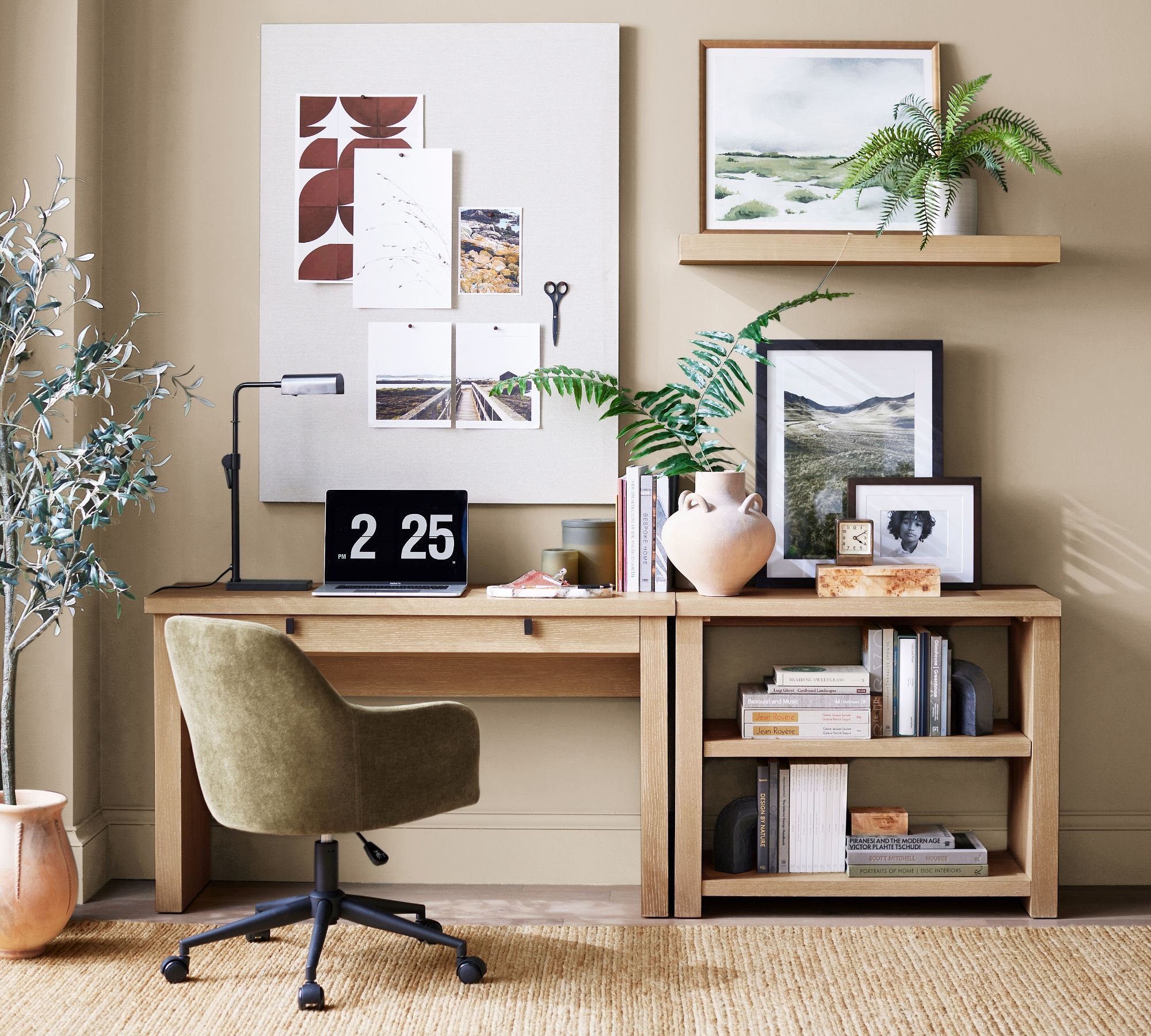 Carson Upholstered Swivel Desk Chair thumbnail 2