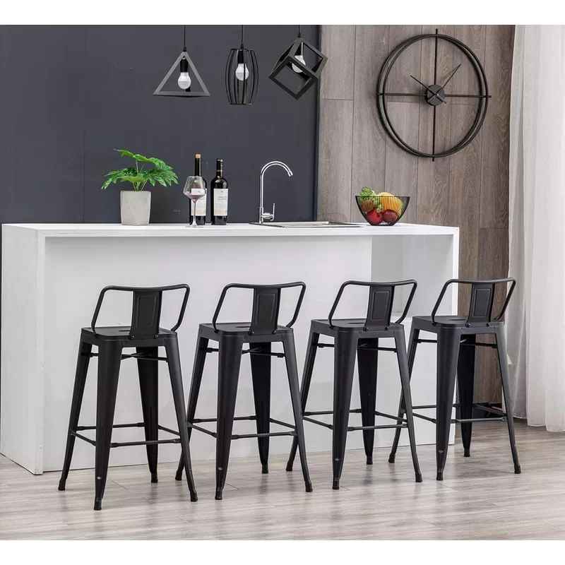 Saltash Counter Stool with Metal Frame-Set of 4 thumbnail 7