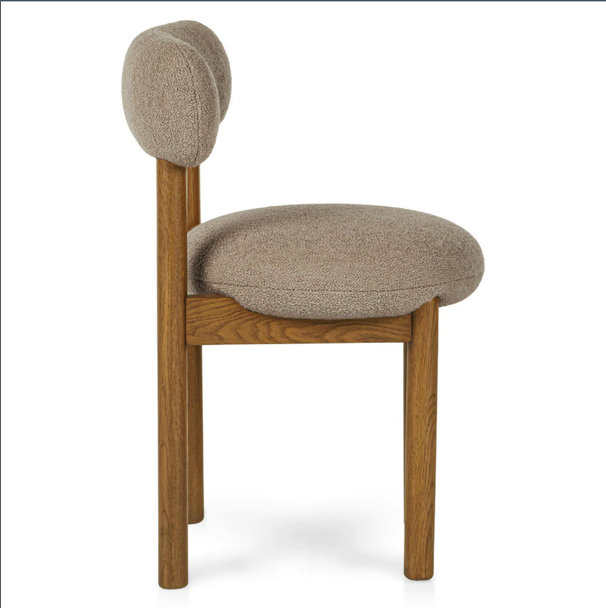 Munk Sandstone Wool Bouclé Smoked Oak Dining Chair Set Of 2 thumbnail 2