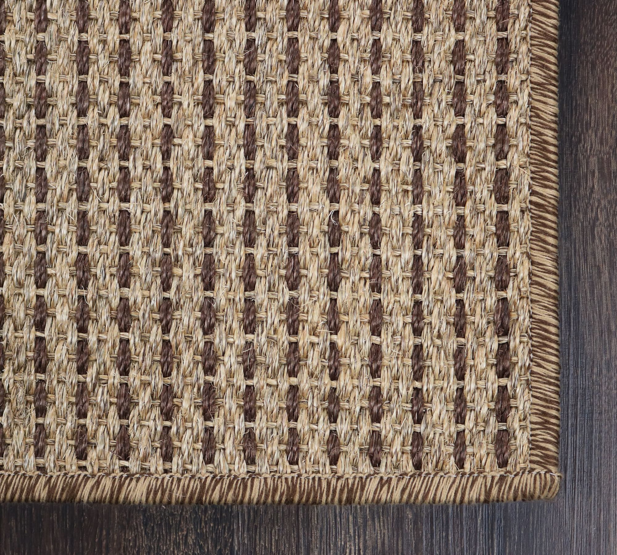 Custom Petite Striped Sisal Rug 12X12 7653 Bark thumbnail 3