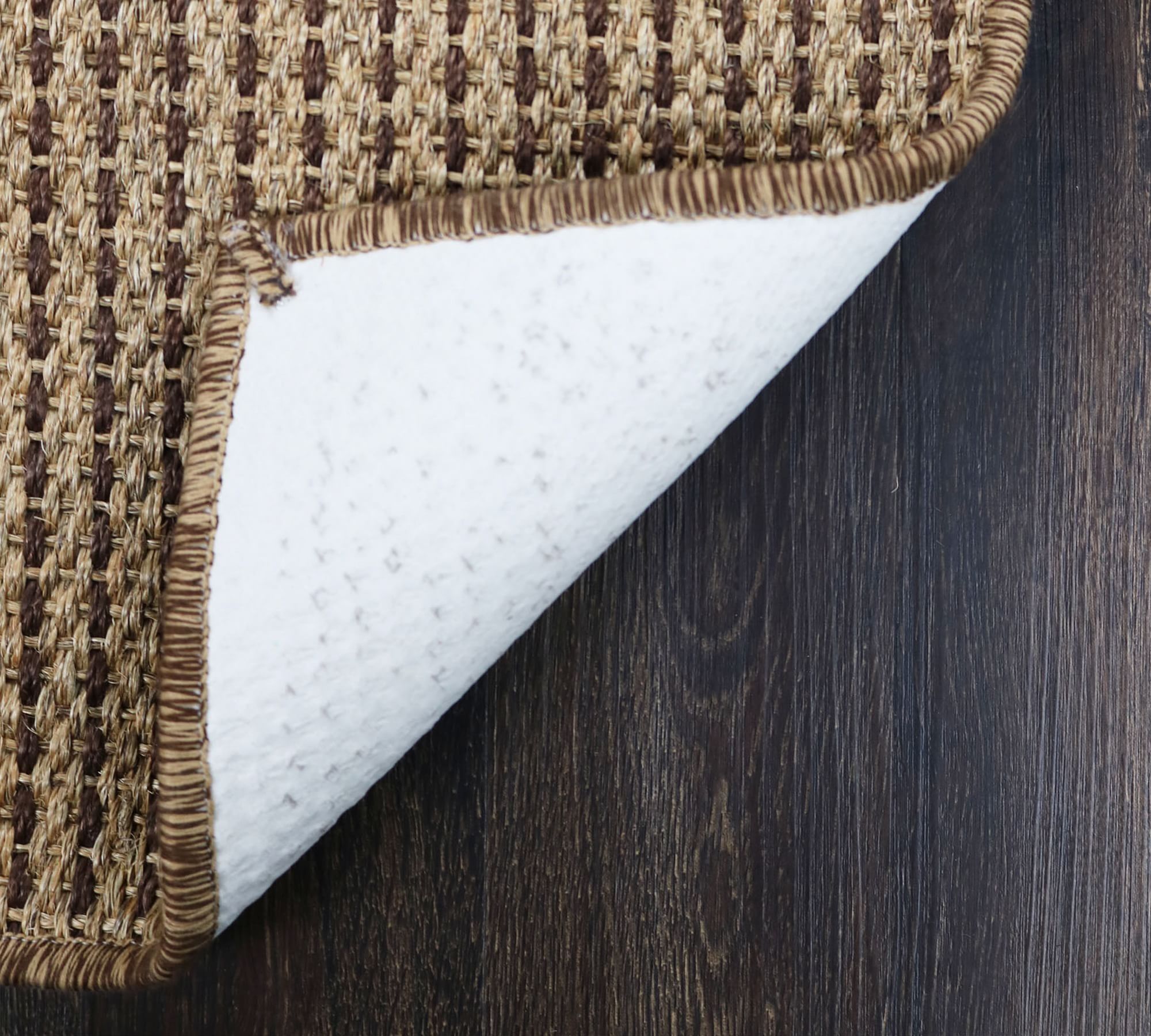 Custom Petite Striped Sisal Rug 12X12 7653 Bark thumbnail 4